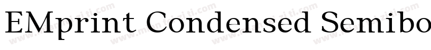 EMprint Condensed Semibold字体转换